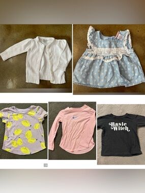 2t girls toddler shirt bundle - summer, fall, spring wear, Nike,